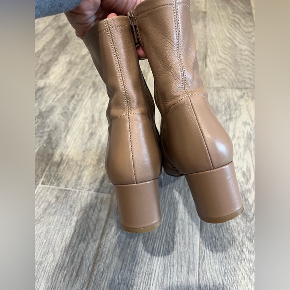 By Far tan neutral leather Sofia ankle boots - Picture 4 of 6